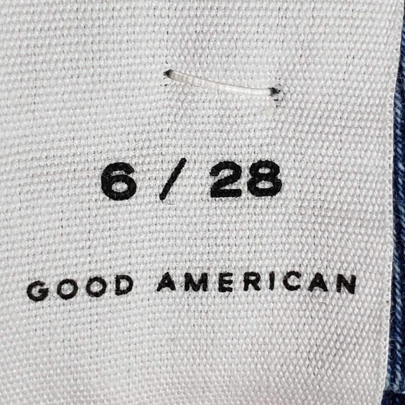 Good American Good Legs Crop Women's Size 6 Medium Wash Skinny Distressed New - Picture 7 of 14